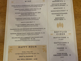 Hilltop Ale House menu