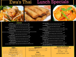 Ewa's Thai Cuisine menu