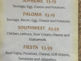 Cilantros Mexican menu