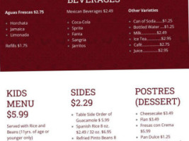 El Jacal menu