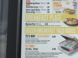 Taco Cabana menu