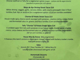 The Dog Spot menu