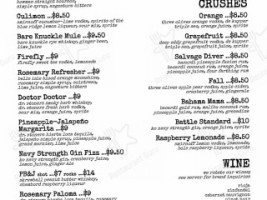 Decent People Taproom menu