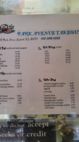 Park Avenue Takeout menu