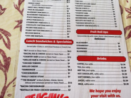 Reagan's House Of Pancakes menu