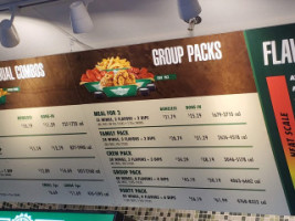 Wingstop menu