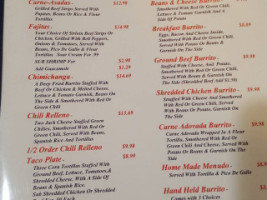 Santa Fe Grille menu