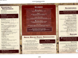 The Brick House menu