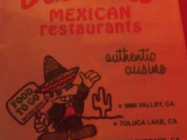 Don Cuco Mexican menu