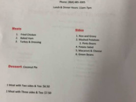 Monty’s Tasteful Thoughts menu