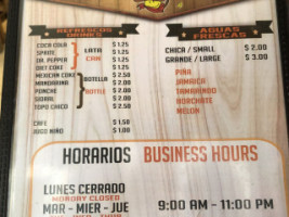 Tacos Chihuas menu