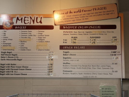 Bagel Factory menu