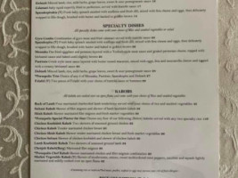 Persepolis Lounge And Grill menu