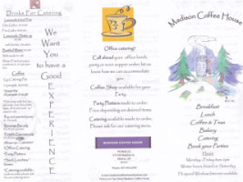 Madison Coffee House menu