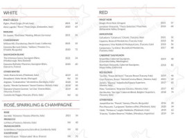 Nic's Trattoria menu