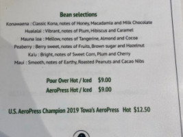 Kona Coffee Purveyors B Patisserie menu