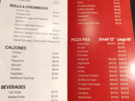 Old Fashion Pizzeria menu