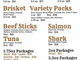 House Of Jerky menu