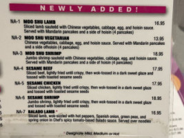 Hunan By The Falls menu