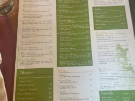 The Madras Cafe menu