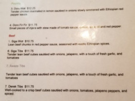 Mesob Ethiopian menu