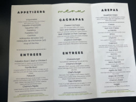 Chamo's Arepa House menu