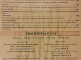 Thai Kitchen menu