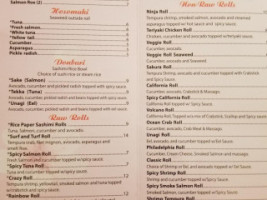 Sakura Bistro menu