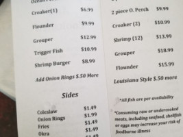 Brothers Seafood House menu