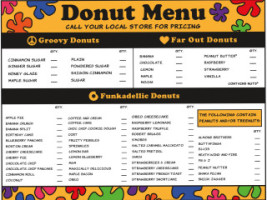 Peace, Love And Little Donuts Of Myrtle Beach menu