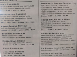 La Piazza Express menu