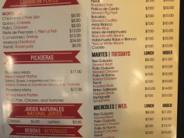 La Sabrosura menu