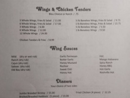 Driftwood Saloon And Grill menu