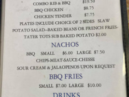 No Bones Bbq menu