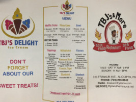 Tbj's Southern Sauce menu