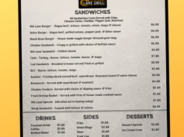 8th Lane Grill menu