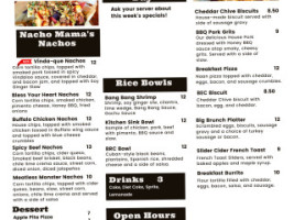 The Bohemian Kingsport menu