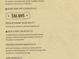 Jalopy Tavern menu