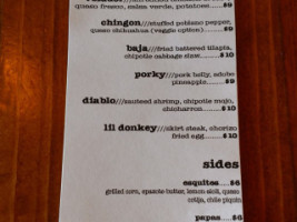 Lil Donkeys menu