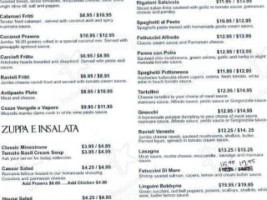 Veneto Italian menu