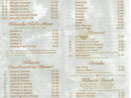 Ichiban Japanese Bistro Steak House (hill Rd) menu