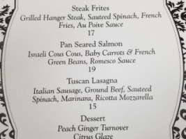 Toscana's Grill menu