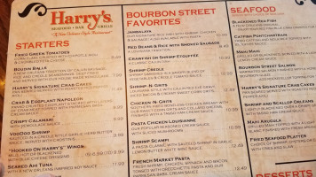 Harry's Seafood, Grille menu