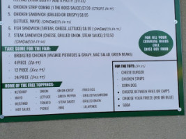 The Drive Thru menu