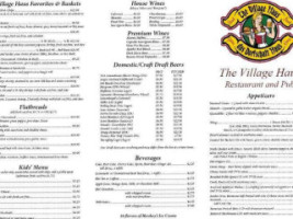 The Village Haus menu