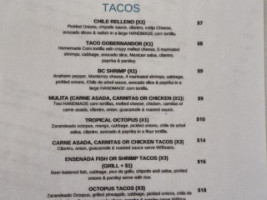 Sazzon Baja Mex menu