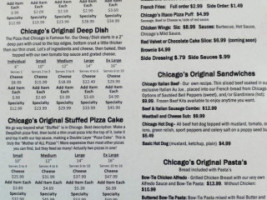 Chicago's Original menu