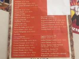 Nick's Pizza Ice Cream menu