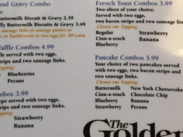 The Golden Pancake House menu