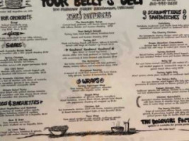 Your Belly's Deli menu